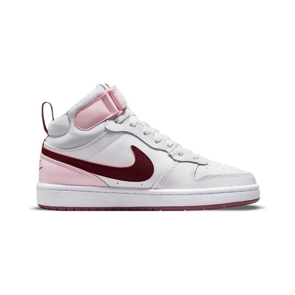 Nike Court Borough Mid 2 White Pink Foam (GS) (CD7782-104)