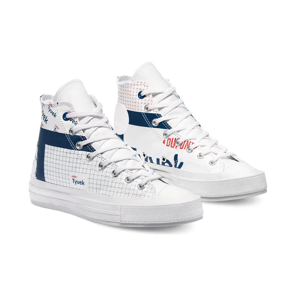 Converse Chuck 70 with Tyvek® High Top White/princess Blue/fiery Red (170061C)