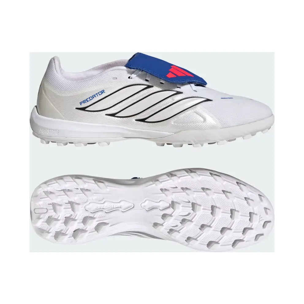 adidas Predator League Fold-over Tongue Turf Football “Cloud White / Zero Metalic / Royal Blue” (JS4853)