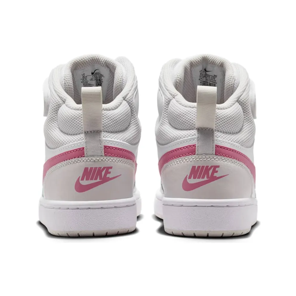 Nike Court Borough Mid 2 White Vast Grey Peony (CD7782-133)
