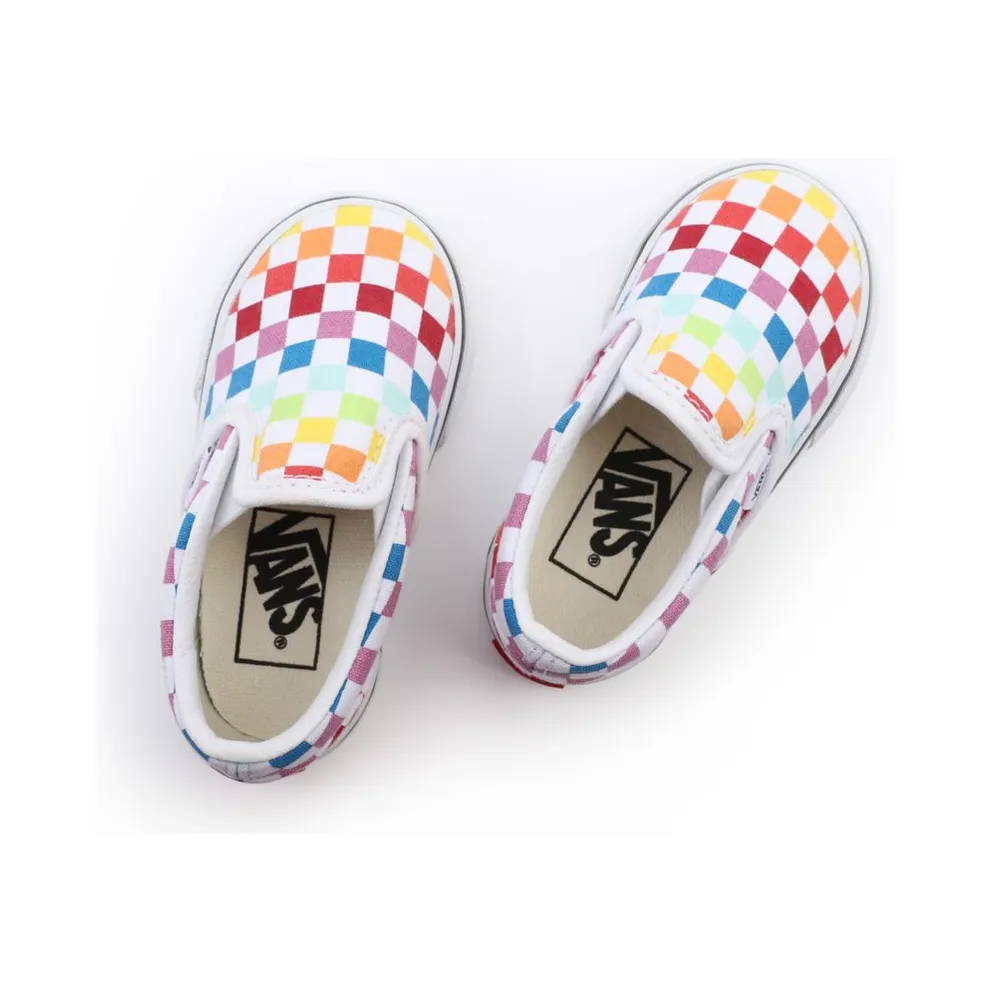 Vans Slip-On Rainbow Checkerboard (TD) Rainbow/True White (VN000EX8U09)