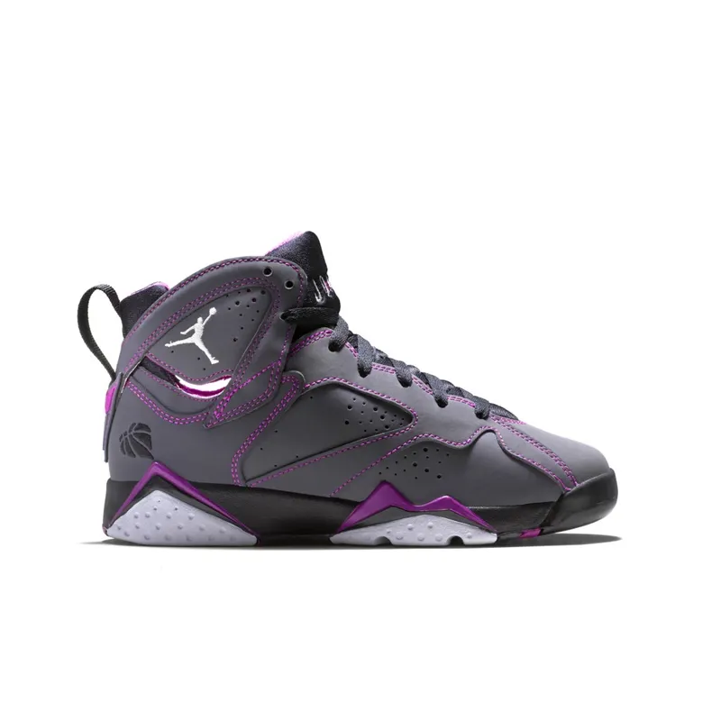 Jordan 7 Retro Valentine’s Day 2015 (GS) Dark Grey/White-Black-Fuchsia Flash (705417-016)