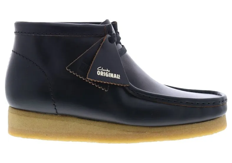 Clarks Originals Wallabee Boot Black Smooth Leather (26179167)