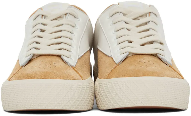 BY FAR White & Tan Suede Rodina Sneakers (22CRROASDU)