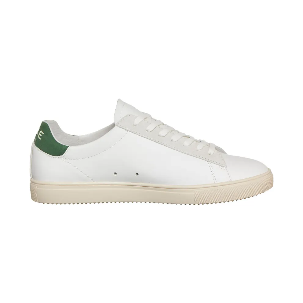 Clae Bradley White Milled Leather / Olive (CL20ABR02-WMO)