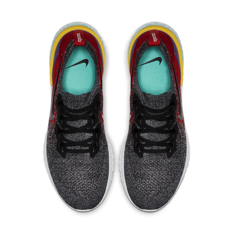 Nike Epic React Flyknit 2 Black Hyper Jade University Red Black/Black-Hyper Jade-University Red-Hyper Grape-Amarillo (BQ8928-007)