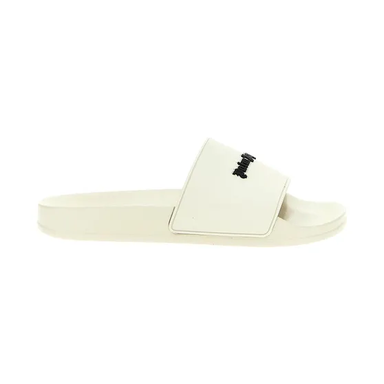 Palm Angels Logo Pool Sliders White (PMIC010F23PLA0016110)