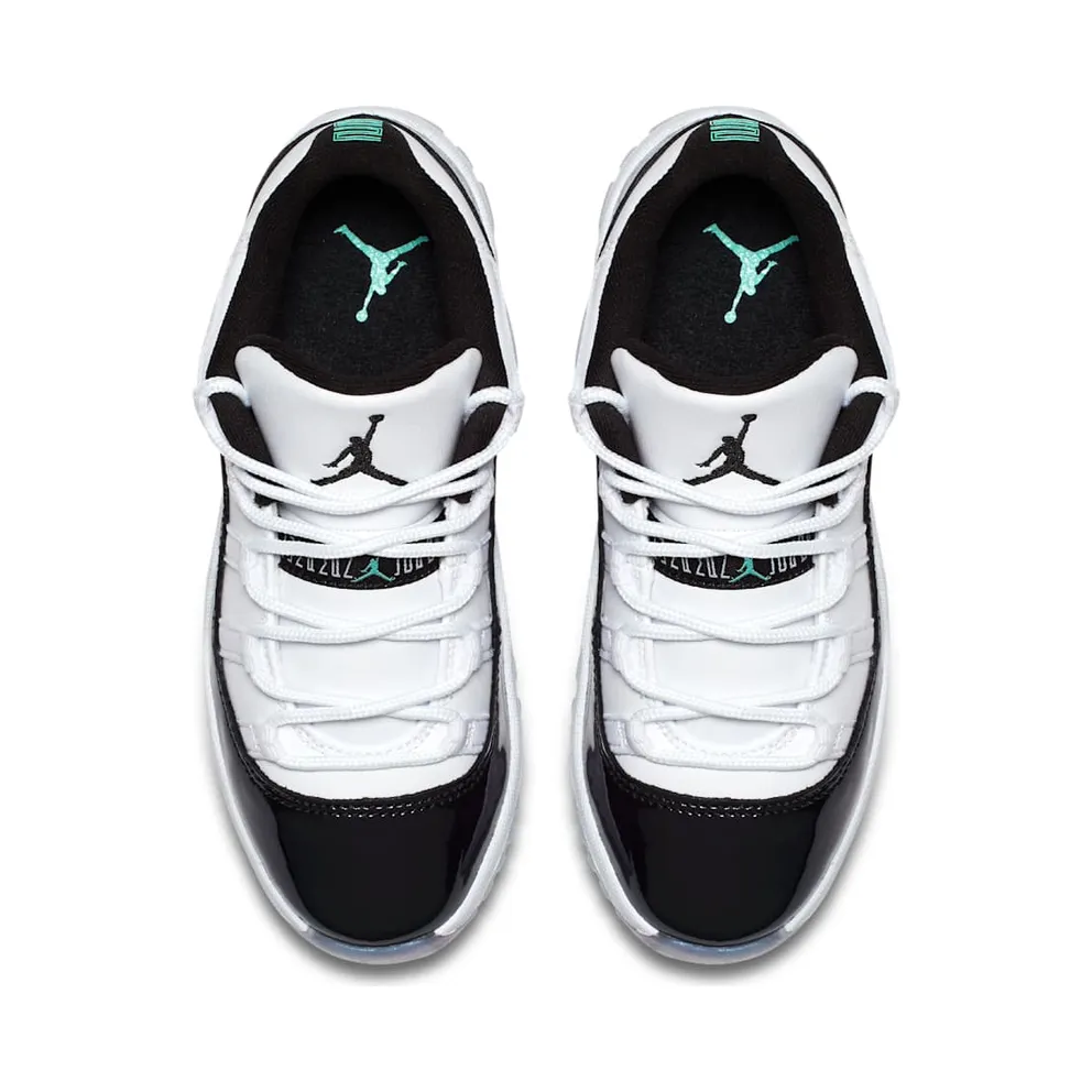 Jordan 11 Retro Low Iridescent (PS) White/Black-Emerald Rise (505835-145)