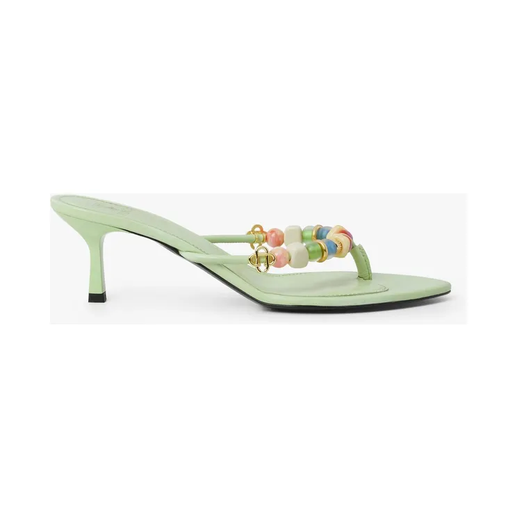 Casablanca Heeled Sandals (a-pf26-fw-102-02-womens-mint-beaded-heeled-sandals)