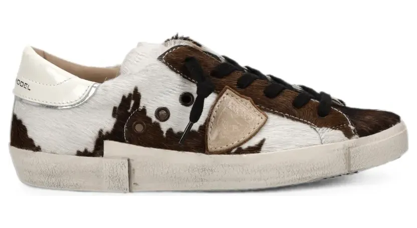 Philippe Model Paris PRSX Sneakers mit Kuh-Print – Braun (PRLDAV01)