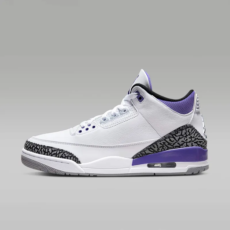Air Jordan 3 “White / Dark Iris / Cement Grey / Black” (CT8532-105)