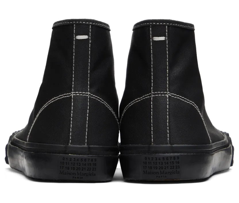 Maison Margiela Black Tabi High-Top Sneakers (S38WS0186 P4472) (2)