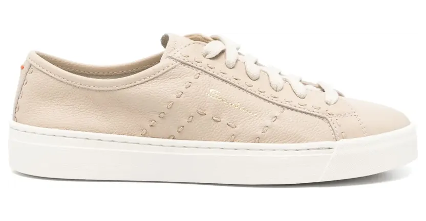 Santoni Sneakers aus Leder – Nude (WBGT61345PNNTDYIP)