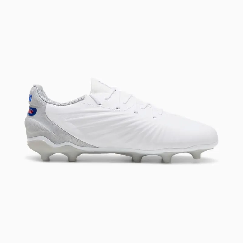 Puma King Match FG/AG Jr White Bluemazing Flat Light Grey Sunset Glow (108048-02)