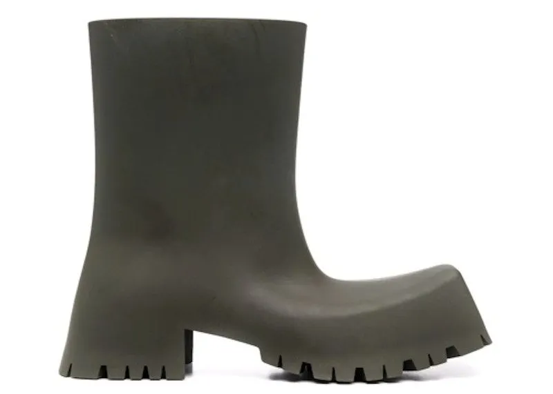 Balenciaga Trooper Rubber Boot Dark Green (679326W0FO83300)