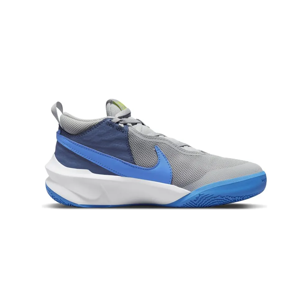 Nike Team Hustle D 10 “Grey Fog / Mystic Navy / Atomic Green / Photo Blue” (CW6735-011)