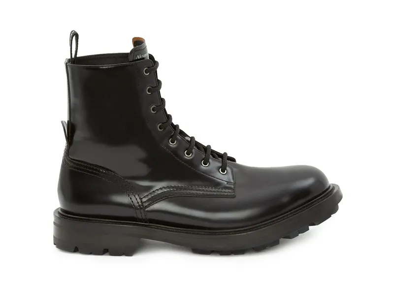 Alexander McQueen Worker Boot Black (651621WHZ801000)