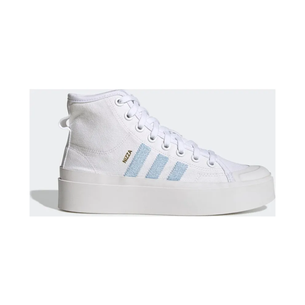 adidas Nizza Bonega Mid Schuh Cloud White / Clear Sky / Gold Metallic (GW6762)