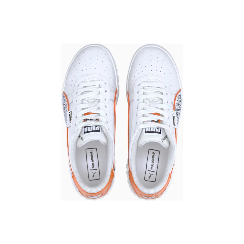 Puma Cali Wedge Mr. Doodle (W) Puma White/Puma Black-Dragon Fire (374210-01)