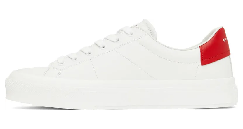 Givenchy White & Red City Sport 4G Sneakers (BH005VH19M112) (3)