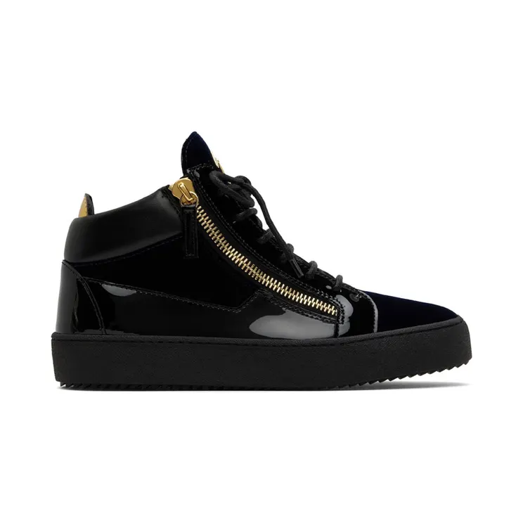 Giuseppe Zanotti Black & Navy Velvet Kriss Sneakers (RU00061-89521)