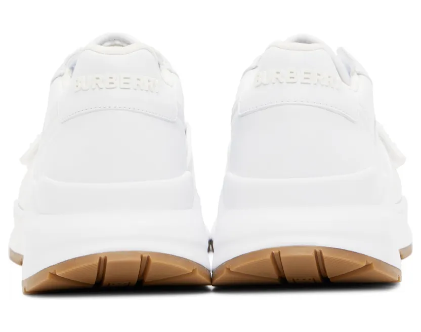 Burberry White Perforated Low-Top Sneakers (8052973) (2)
