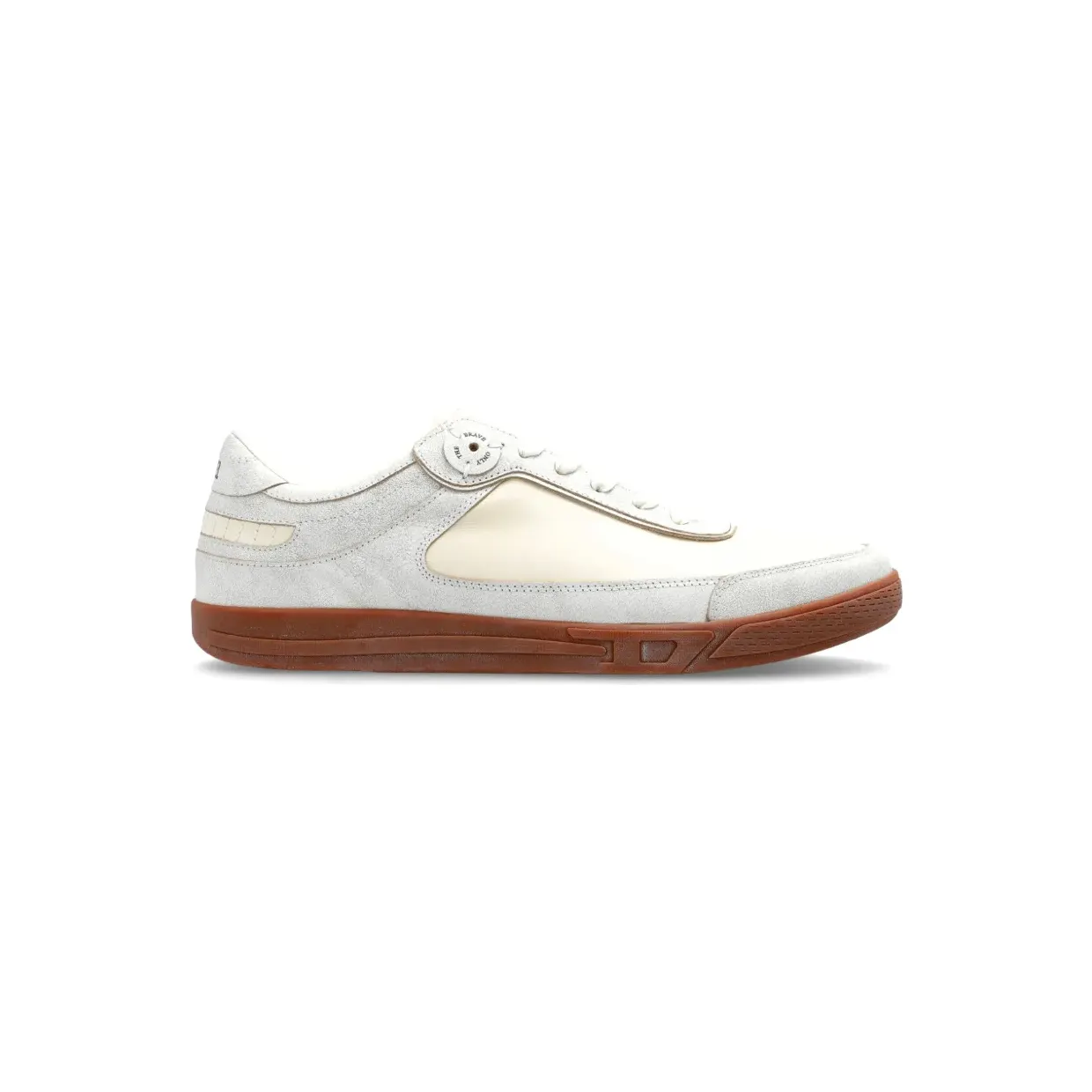 Diesel S-D-COFFEE leather sneakers – Beige (Y03903P7733)