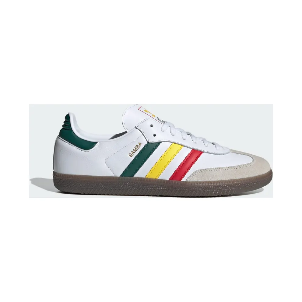 adidas Samba OG Schuh Cloud White / Yellow / Collegiate Green (IH3118)