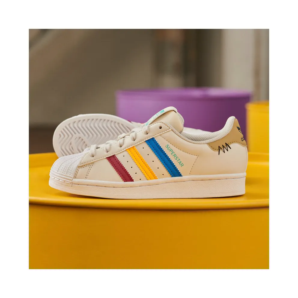 adidas Superstar Aluminium / Legacy Burgundy / Flash Orange (GY7236)