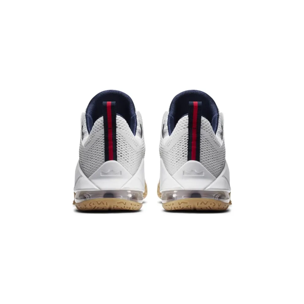 Nike LeBron 12 Low USA White/Midnight Navy/University Red-Metallic Gold (724557-174)