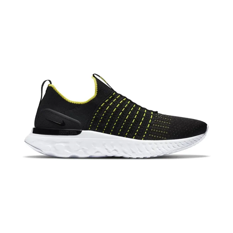 Nike React Phantom Run Flyknit 2 Black Sonic Yellow (CJ0277-004)