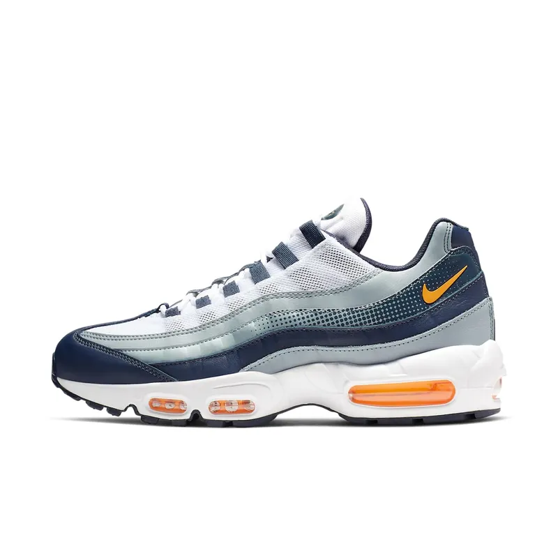 Nike Air Max 95 Midnight Navy Laser Orange Midnight Navy/White-Obsidian Mist-Laser Orange (AJ2018-401)