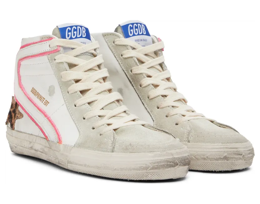 Golden Goose SSENSE Exclusive White & Gray Slide Sneakers (GWF00115.F003605.11290) (4)