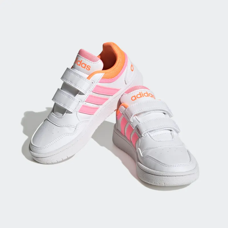 Adidas Hoops Lifestyle Basketball Hook-and-Loop Cloud White / Beam Pink / Screaming Orange (H03862)