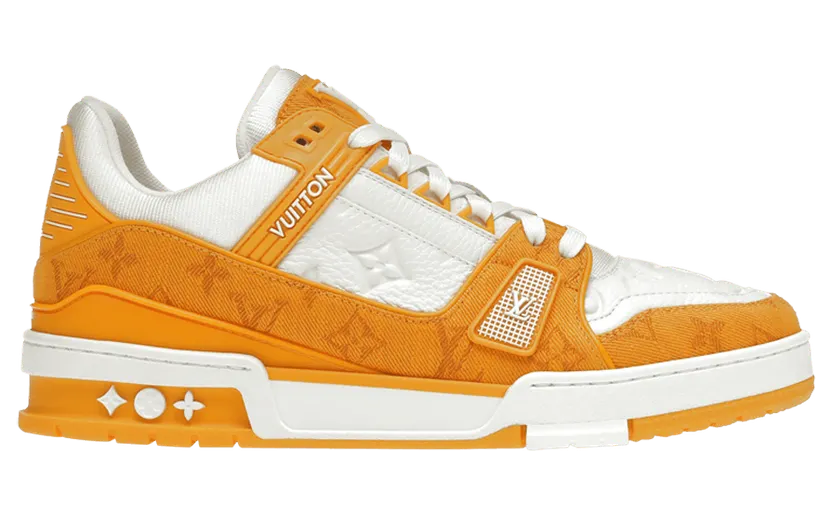 Louis Vuitton Trainer Yellow Monogram Denim White (1A9JHB)