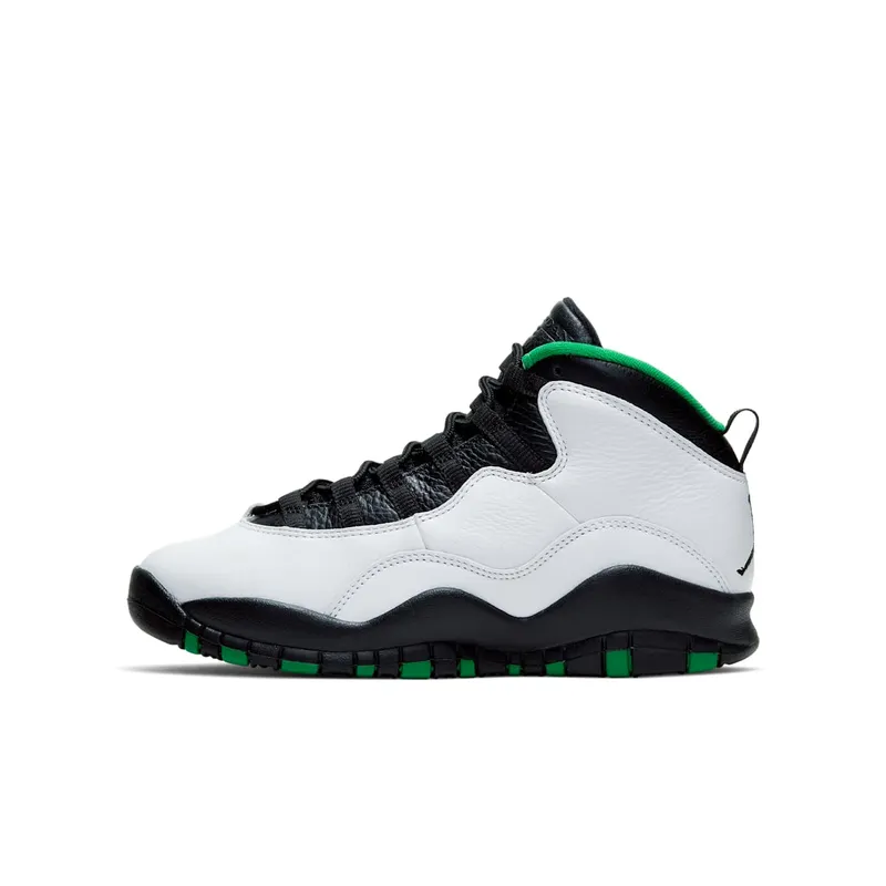 Jordan 10 Retro Seattle (GS) White/Black-Green-Yellow (310806-137)