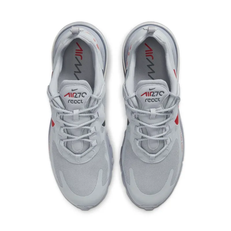 Nike Air Max 270 React Just Do It Grey Wolf Grey/University Red-Anthracite-Hyper Crimson (CT2203-002)