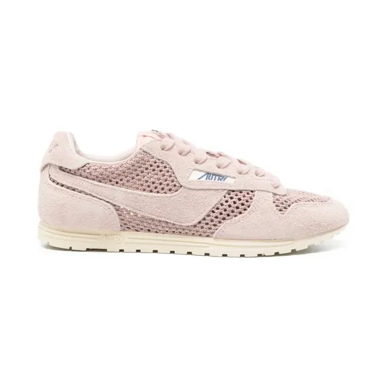 Autry Leren met mesh “Pink” (A1UNWSLWKS04)