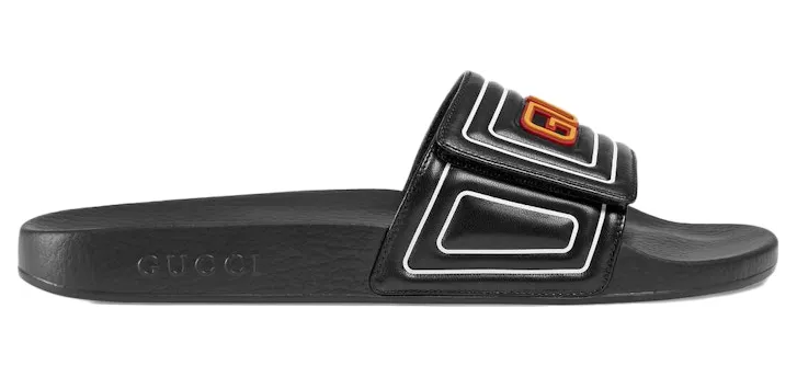 Gucci Slide Logo Leather