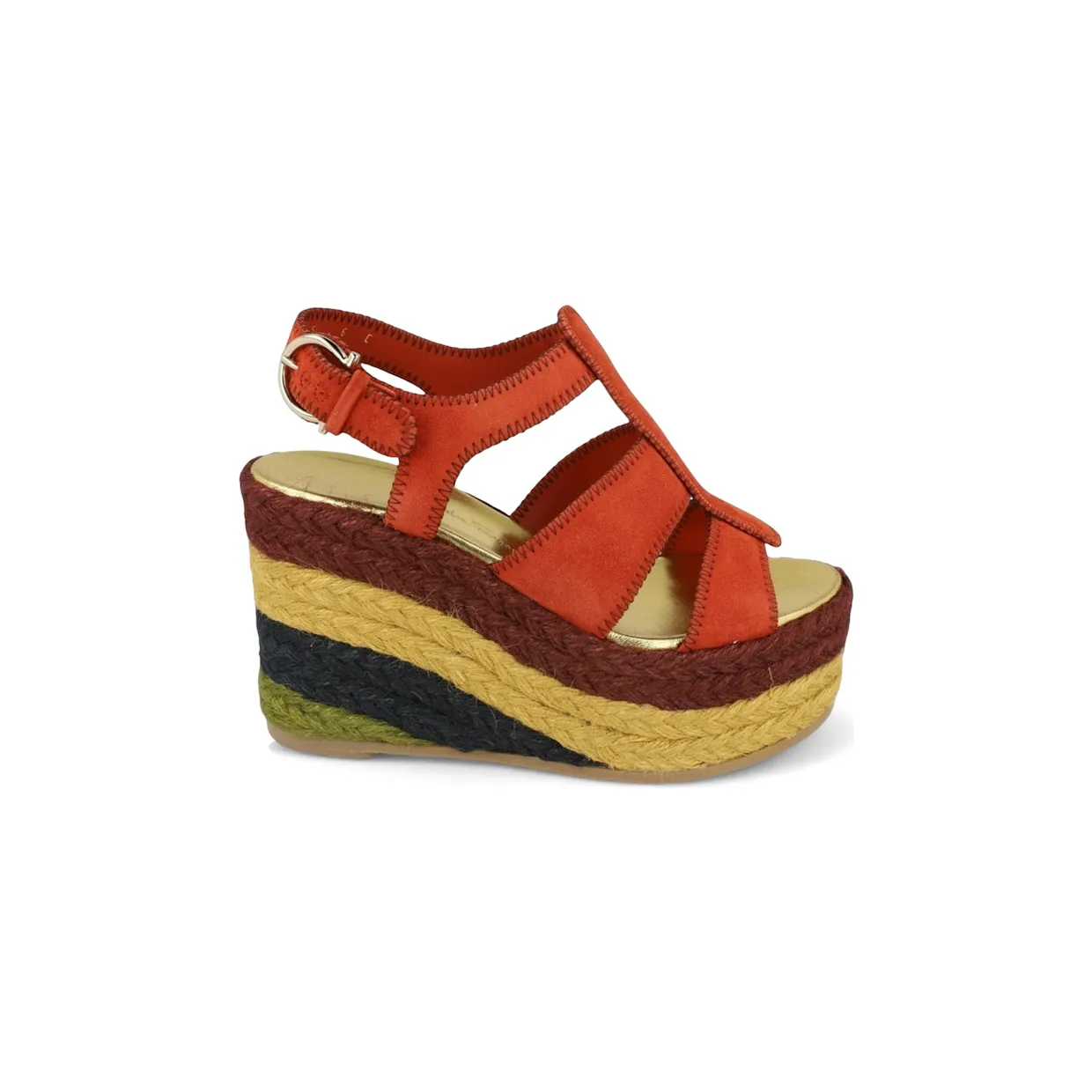 Ferragamo Renee Wedge Espadrillas Rust (01E353-758787-1C)