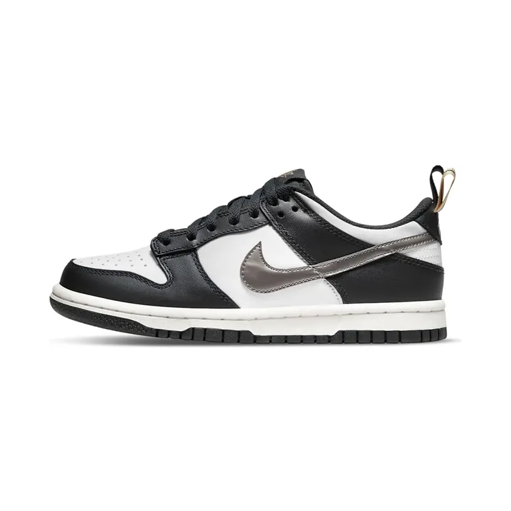Nike Dunk Low Black White Metallic (GS) “Off-Noir / Summit White / Metallic Gold Star / Metallic Pewter” (DH9764-001)