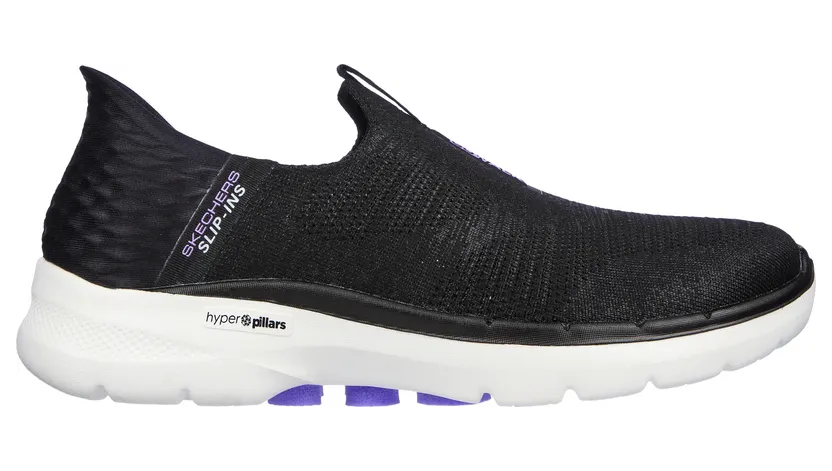 Skechers Slip-ins: GO Walk 6 Fabulous View “Black / Lavendel (124569 Bklv)” (124569BKLV)