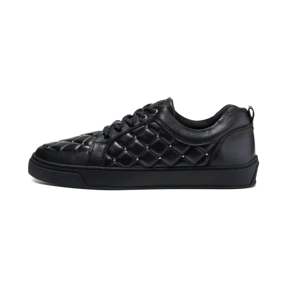 Leandro Lopes Ezio with gewatteerd patroon – Black (LL092P70)