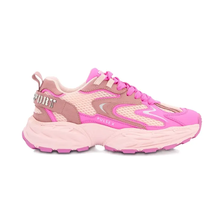 Plein Sport Pulse X met mesh en tekst “Pink” (SAFSUSC0931STE003N)