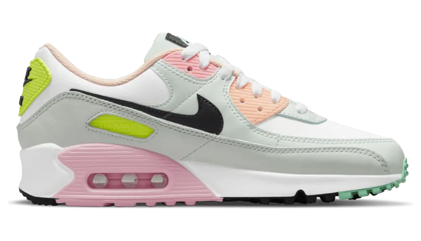 Nike Air Max 90 White Volt Green Glow (W) (CZ1617-100)