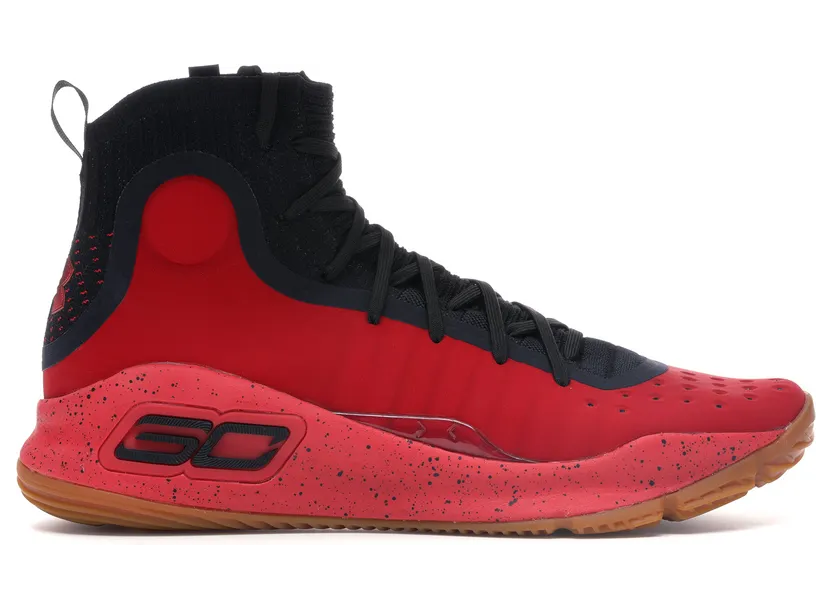 Under Armour Curry 4 Red Black Gum