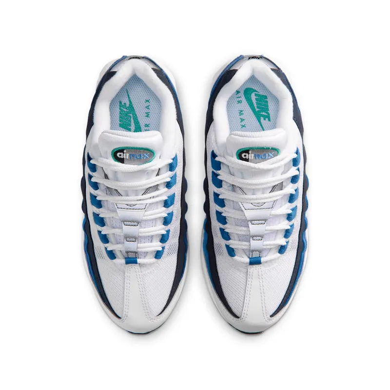 Nike Air Max 95 White / Emerald Green / Lake Blue (IU7899-100)