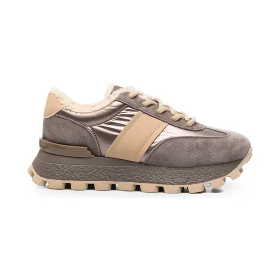 Sergio Moretti Firenze met lammy voering en vlakken “Brown” (604525216WOBRW)