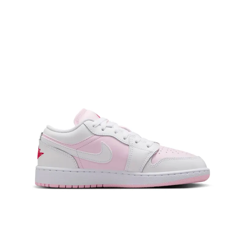 Jordan 1 Low GS “Pink Foam Fire Red White” (553560-608)