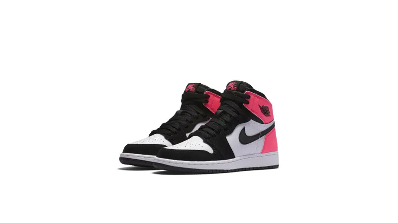 Jordan 1 Retro Valentine’s Day 2017 (GS) Black/Hyper Pink-White (881426-009)